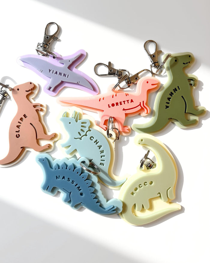 Dinosaur Name Keychain: Kid's Personalized Dino Gift