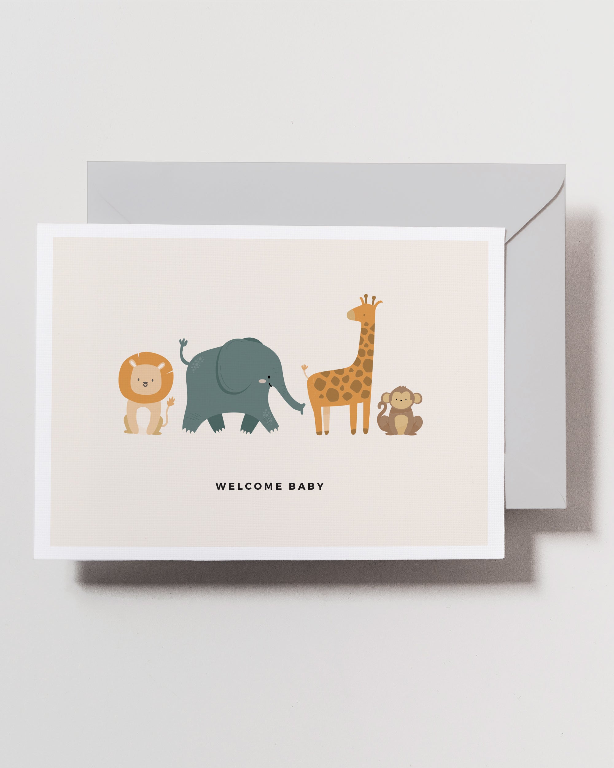 Animals Baby Shower Card