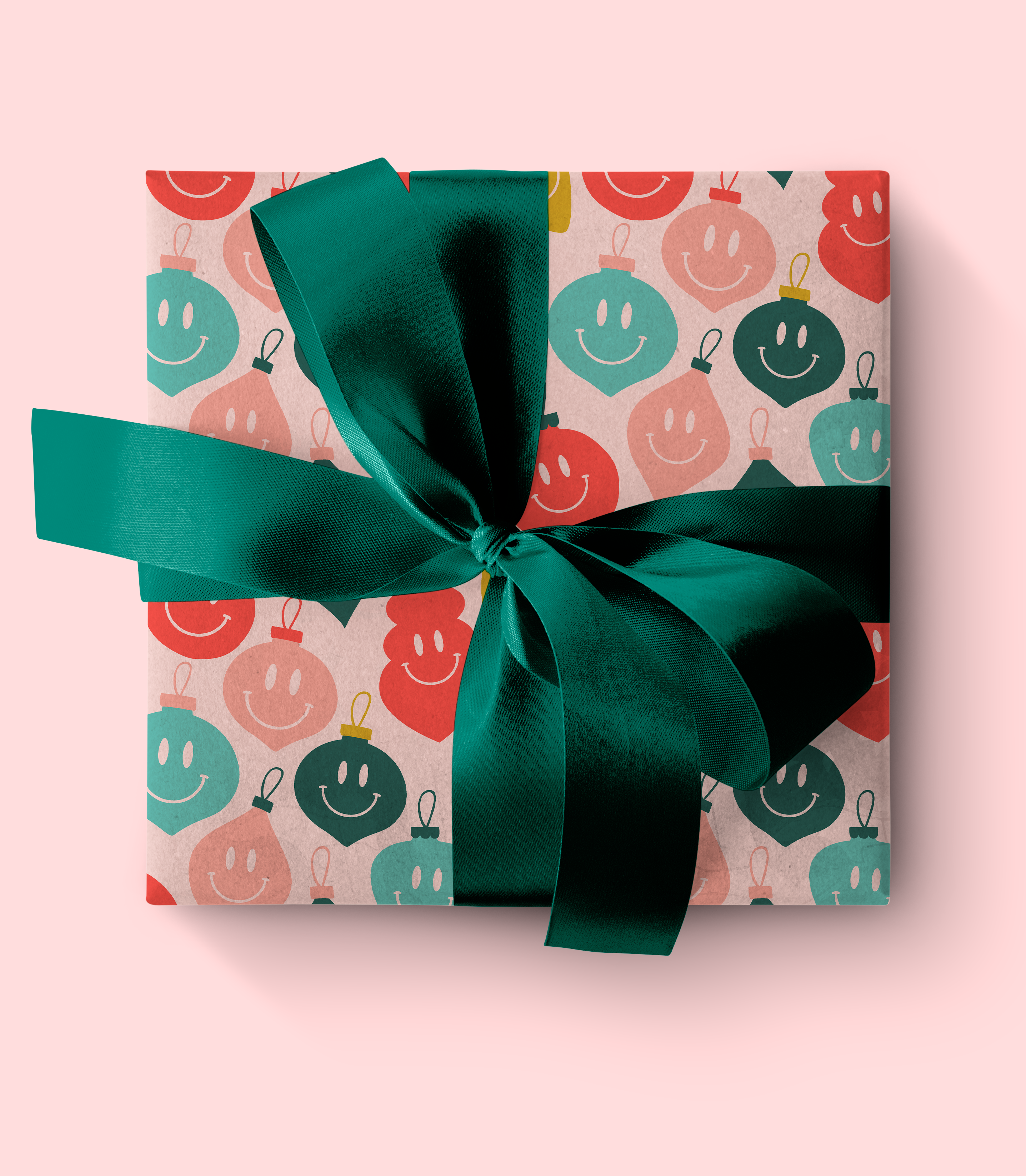 Smiley Christmas Wrapping Paper