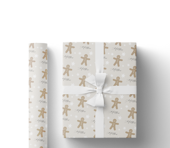 Custom Family Christmas Gingerbread Gift Wrap Wrapping Paper Roll