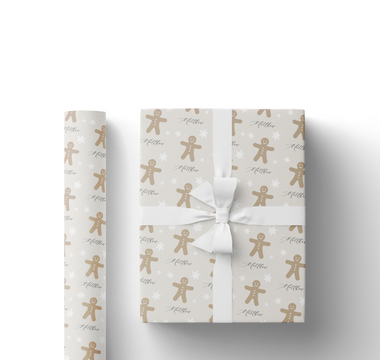 Custom Family Christmas Gingerbread Gift Wrap Wrapping Paper Roll