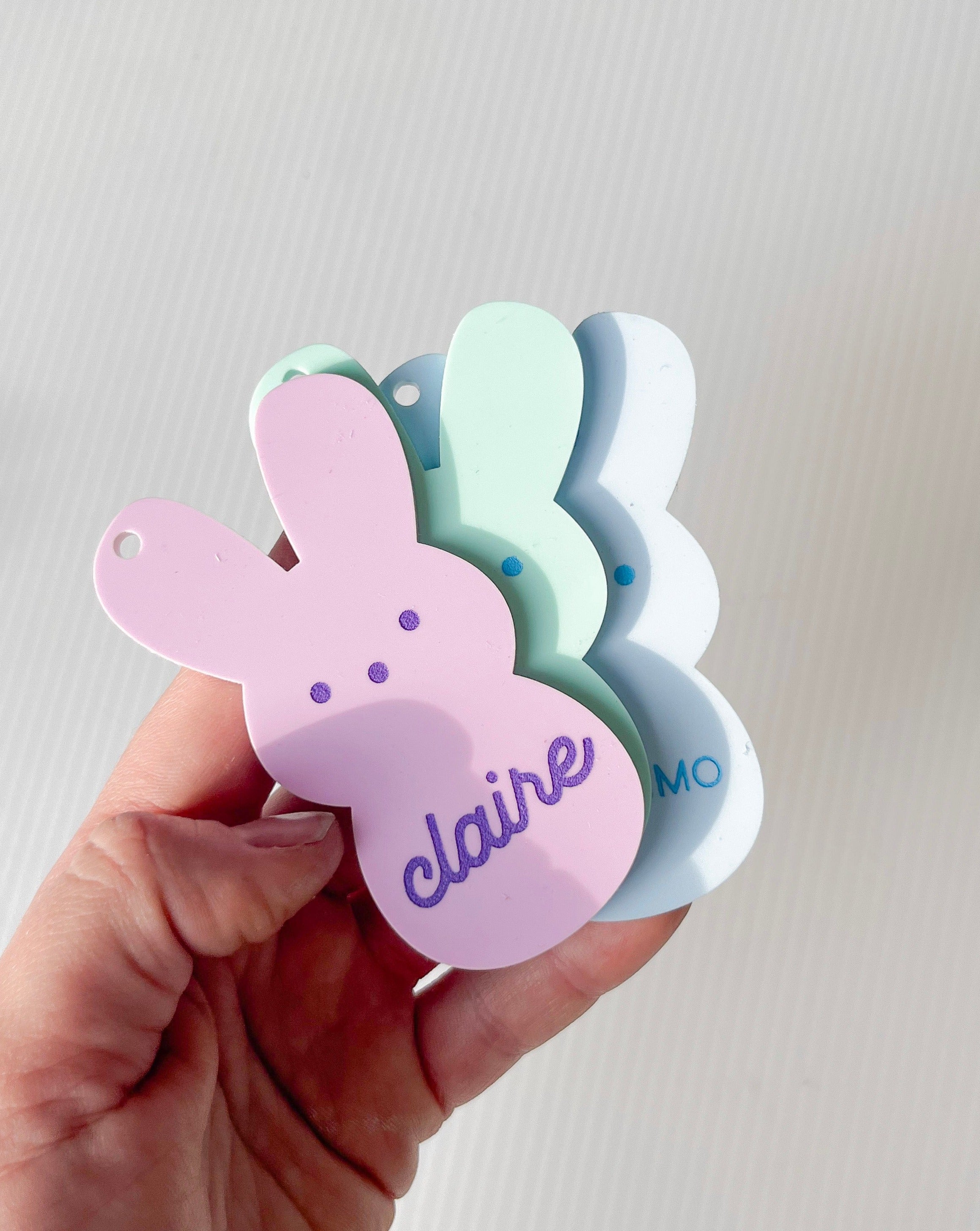 Custom Peep Easter Bunny Name Tag