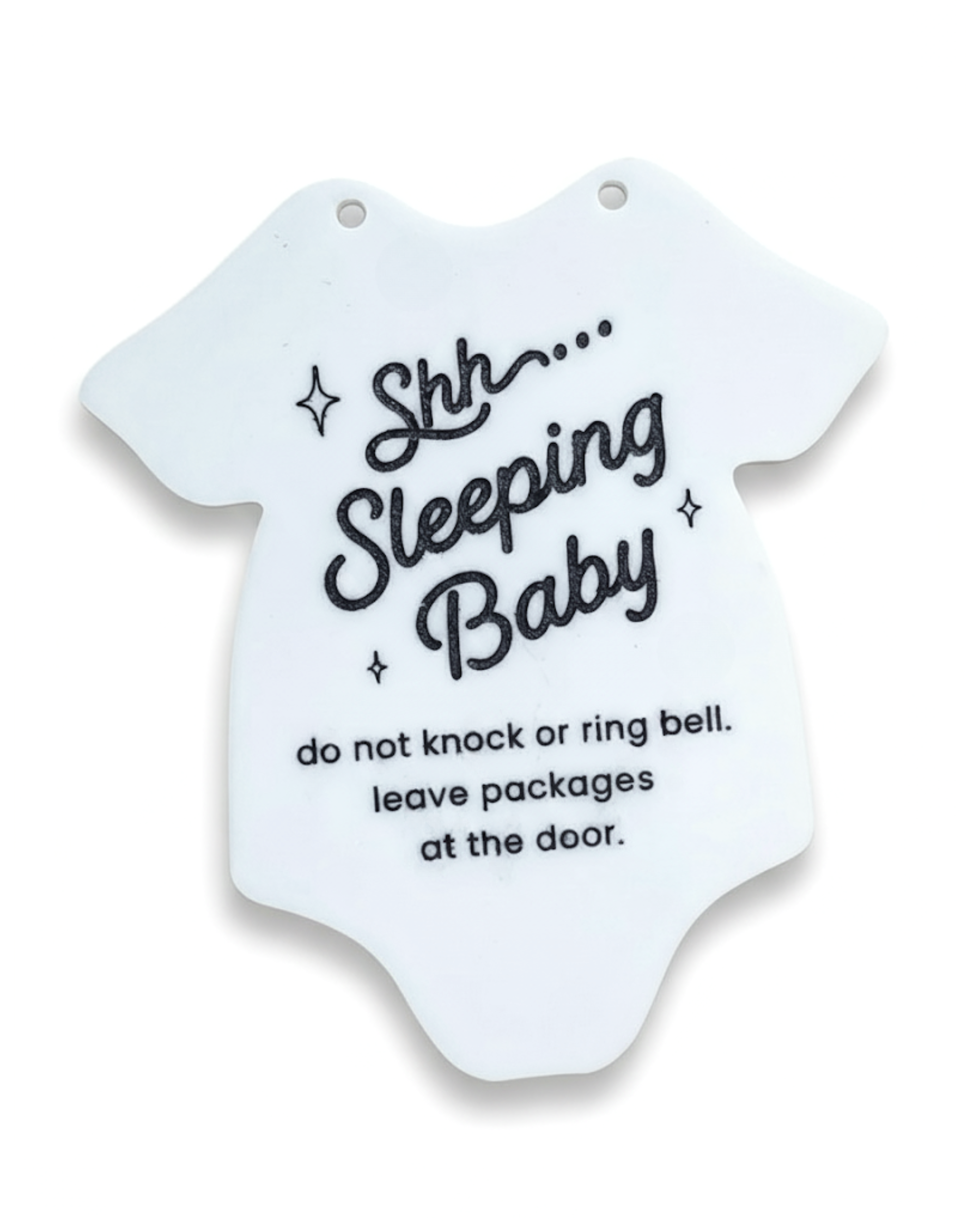 White • Baby Sleeping Hanging Door Sign