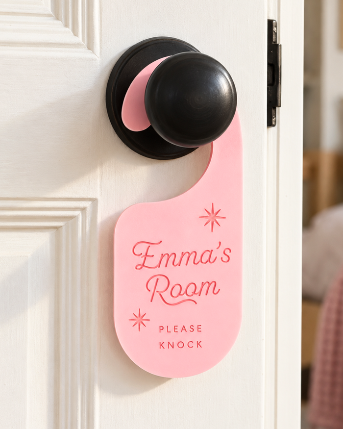 Custom Door Hanger – Personalized Kids' Room Sign