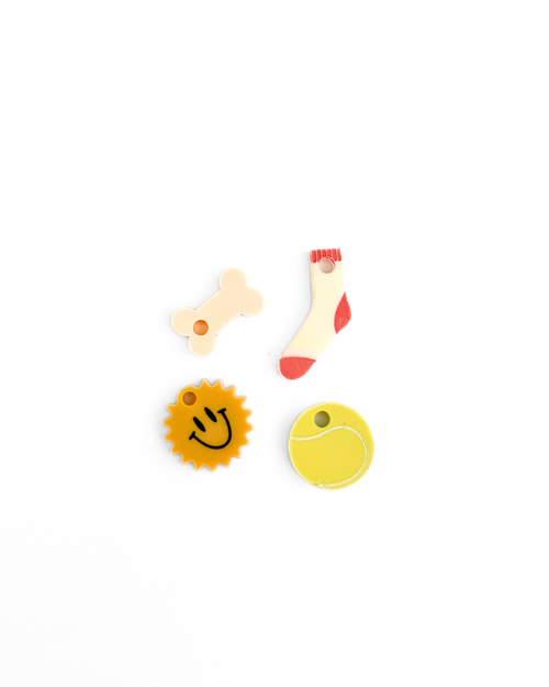 Sock Jock Pet Charm Set – Acrylic Collar Charms