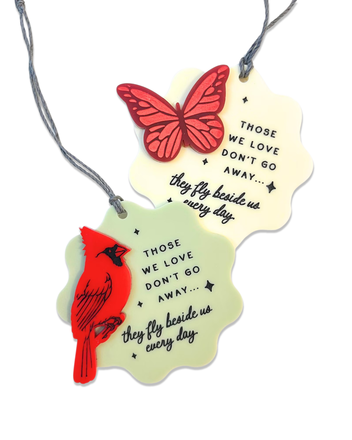 Memorial Christmas Ornament – Cardinal & Butterfly Sympathy Gift