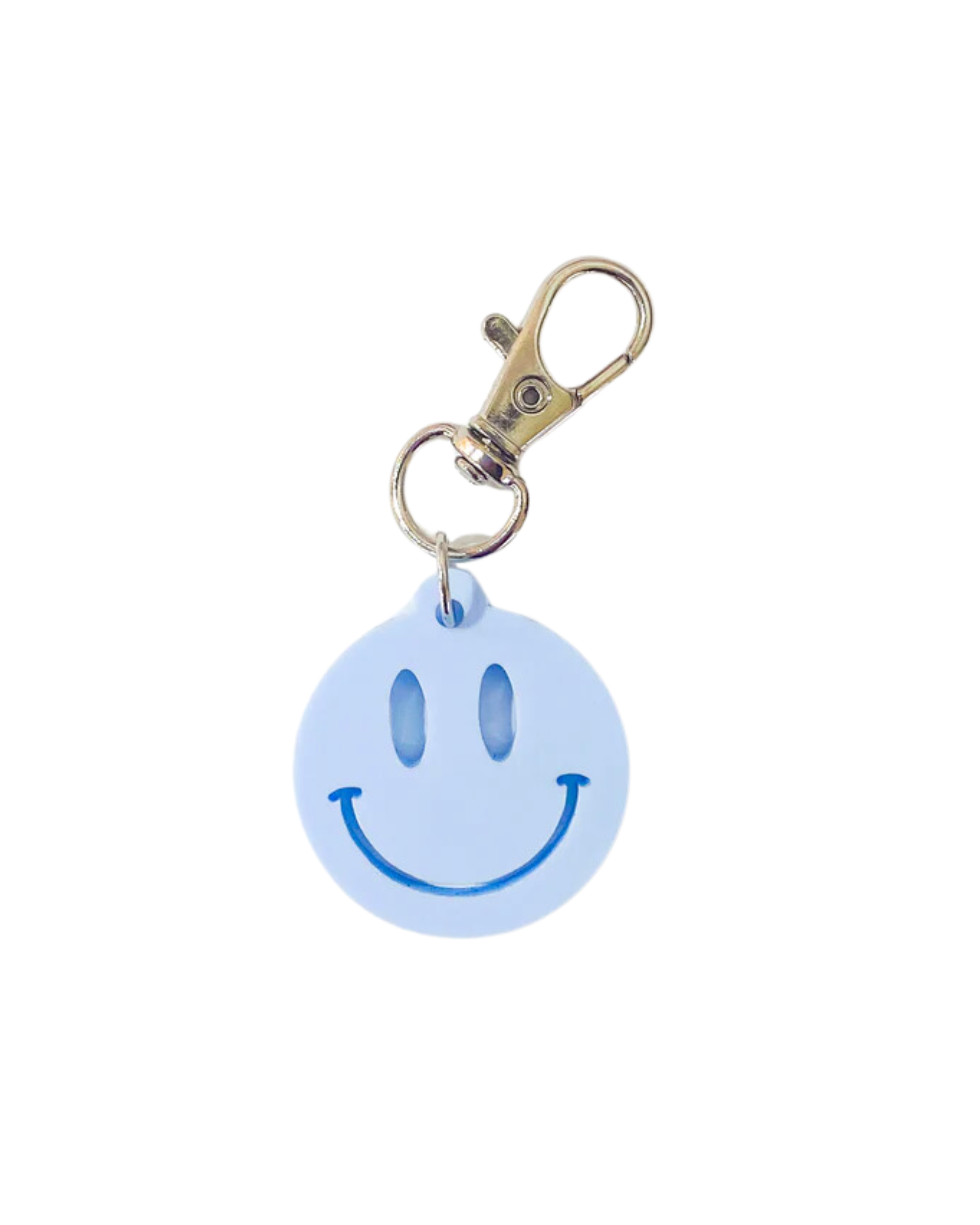 Smiley Face Keychain • Blue