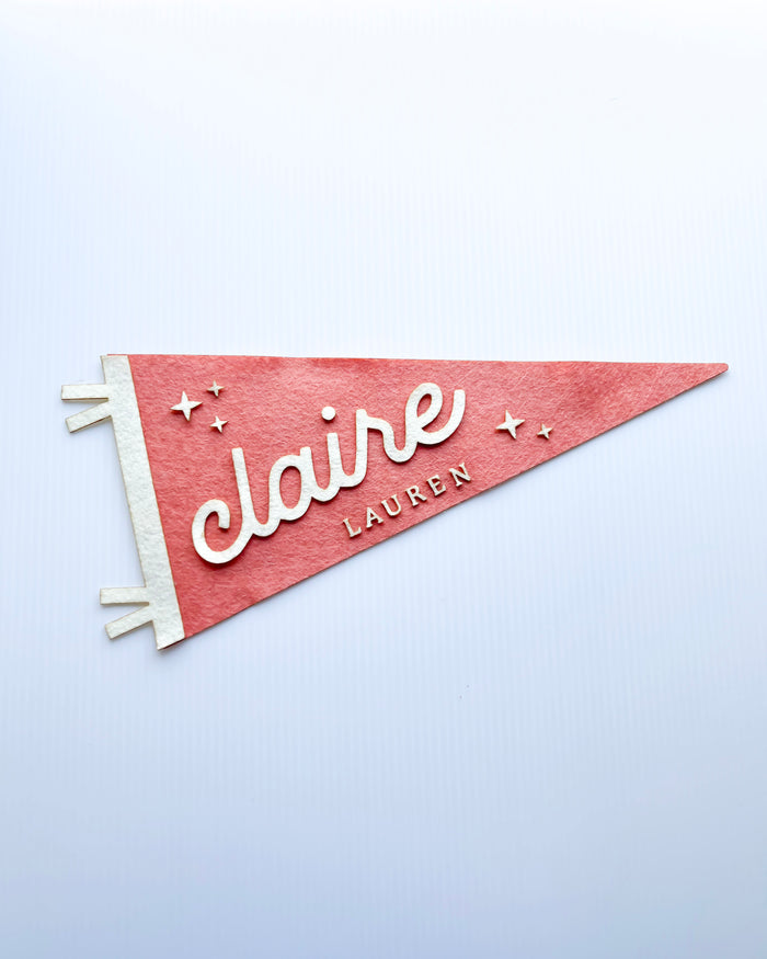 Felt Pennant Name Flag