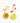 Four colorful dog toy shapes on a white background: a cream bone, a cream sock with red accents, a yellow sun with a black smiley face, and a yellow tennis ball.
