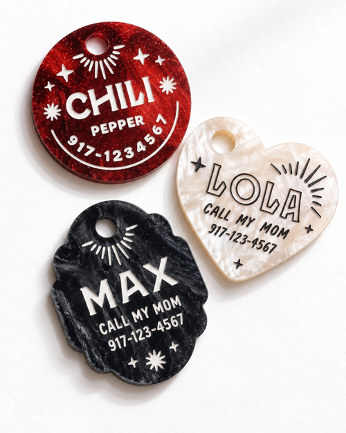 Custom Moody Acrylic Pet ID Tag