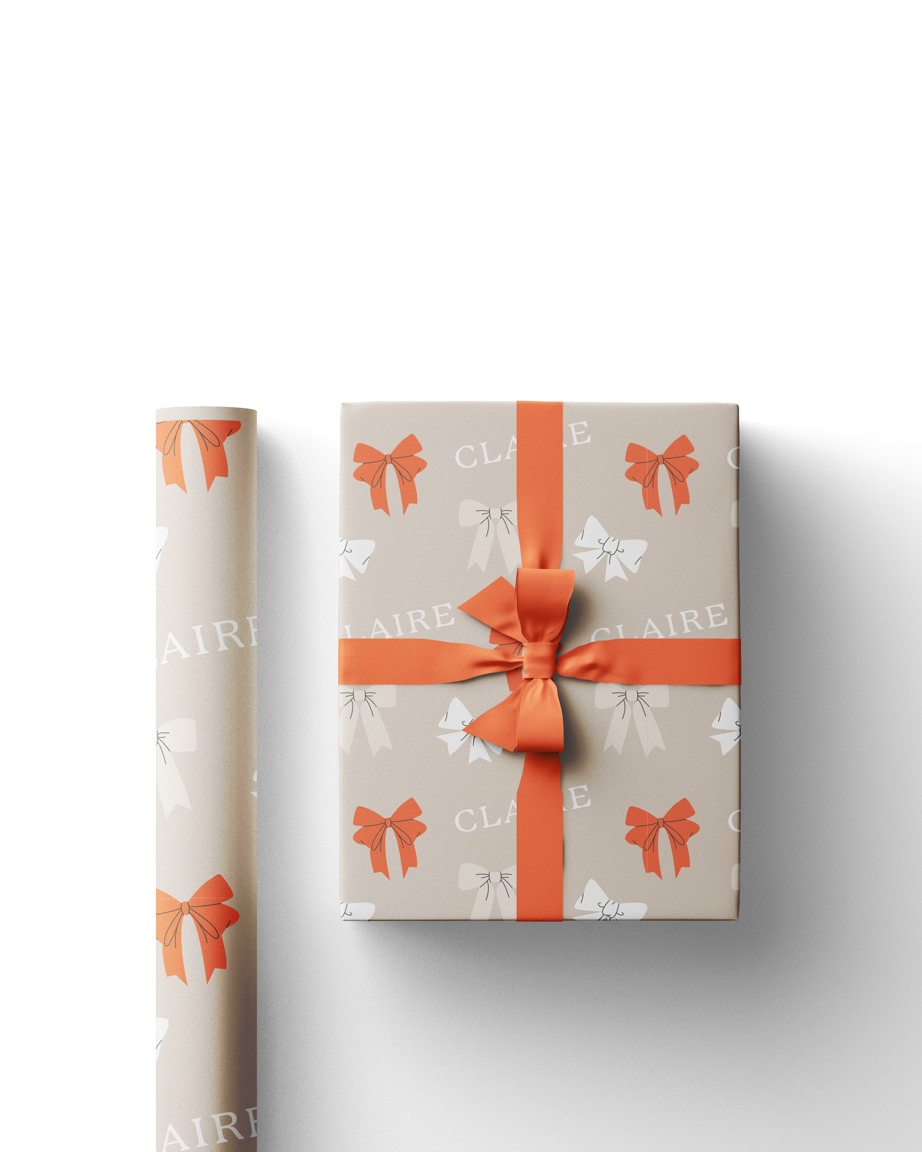 Custom Vintage Bow Wrapping Paper Sheet