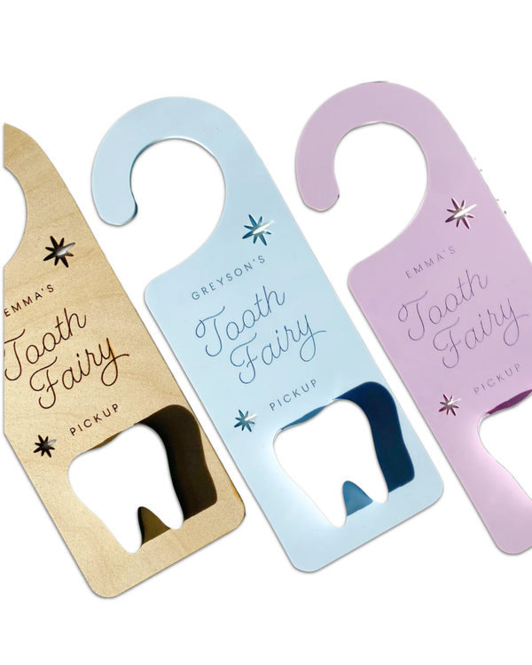 Personalized Tooth Fairy Door Hanger – Acrylic or Wood