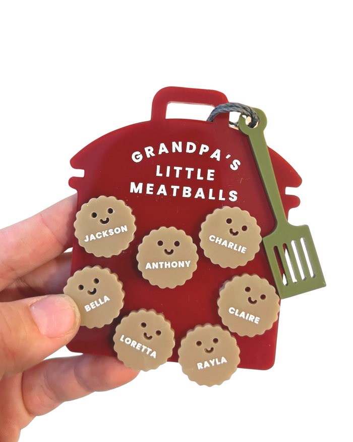 Funny Meatballs Grandparent Ornament – Custom Grandkids Names