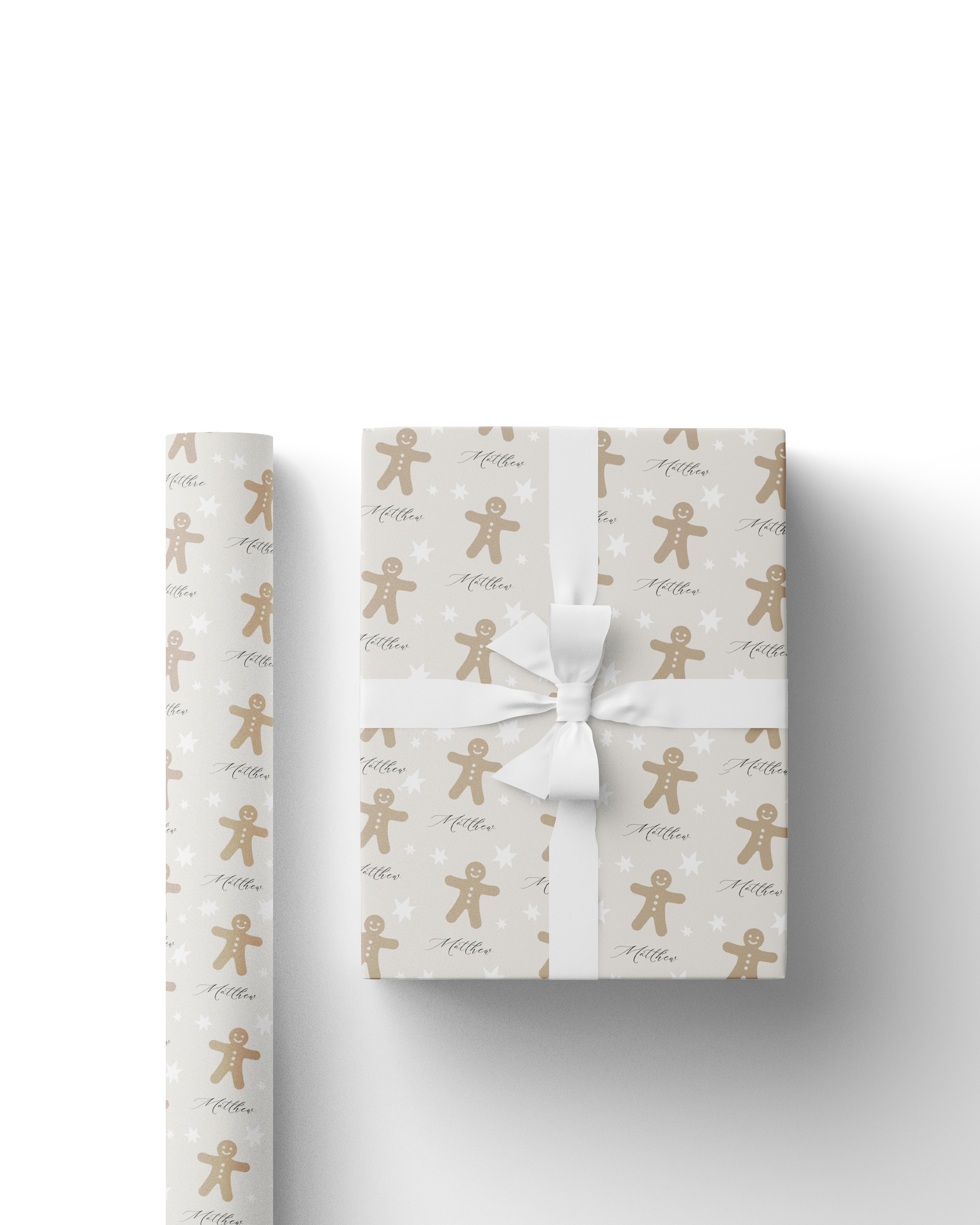 Custom Gingerbread Wrapping Paper Sheet