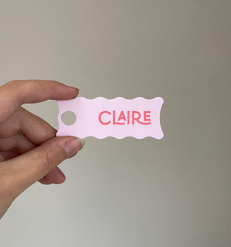 Customized Tumbler Tag - Wavy