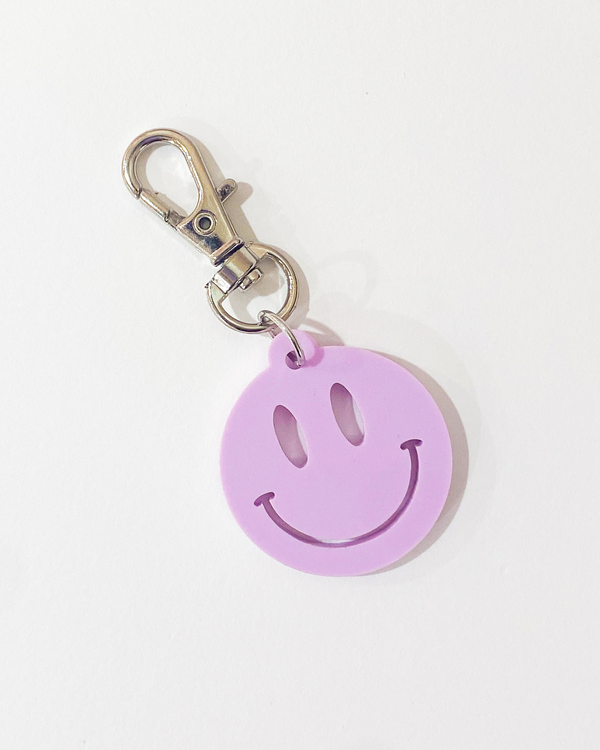 Purple • Smiley Face Keychain