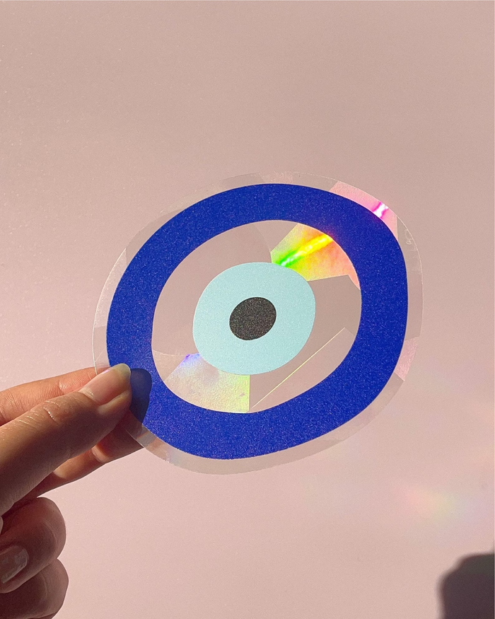 Evil Eye Suncatcher Decal – Rainbow Window Sticker