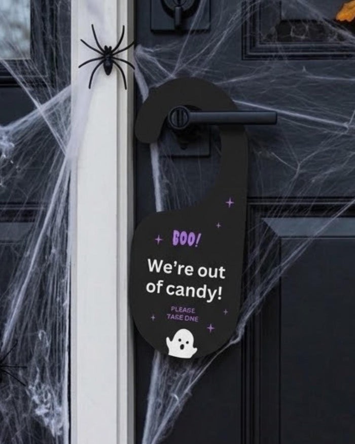 Out of Candy Sign – Halloween Doorbell Decor – additional view