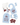 Overhead view of the full Last Rodeo bachelorette collection in baby blue and deep red acrylic