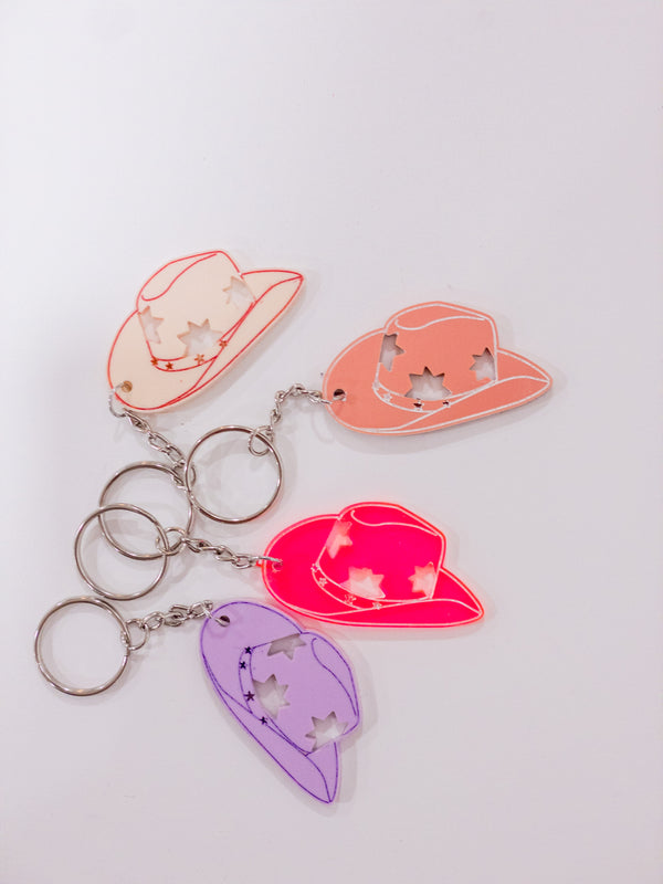 Cowgirl Hat Keychain