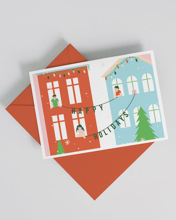 Cute Social Distancing Christmas Card