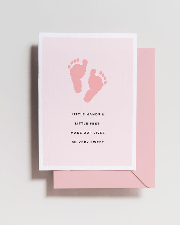 Little Feet Baby Shower Card