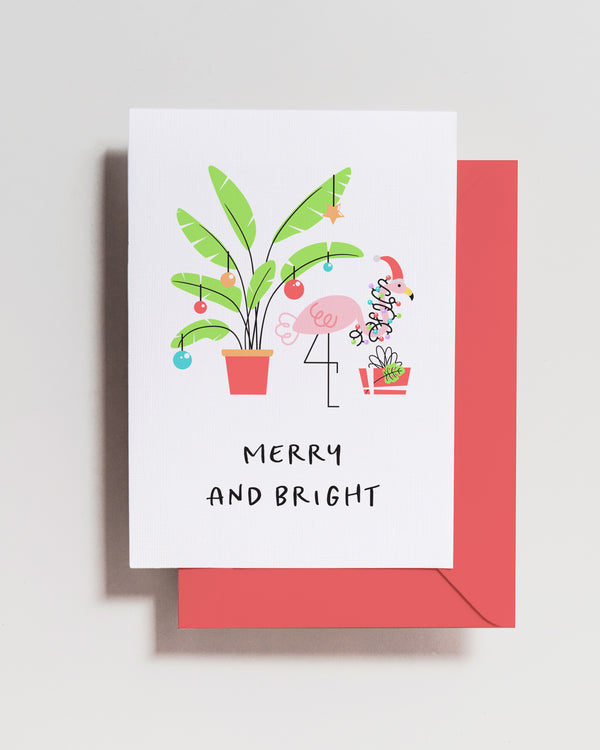 Merry and Bright Tropical Card
