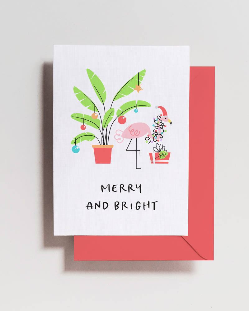 Merry and Bright Tropical Card