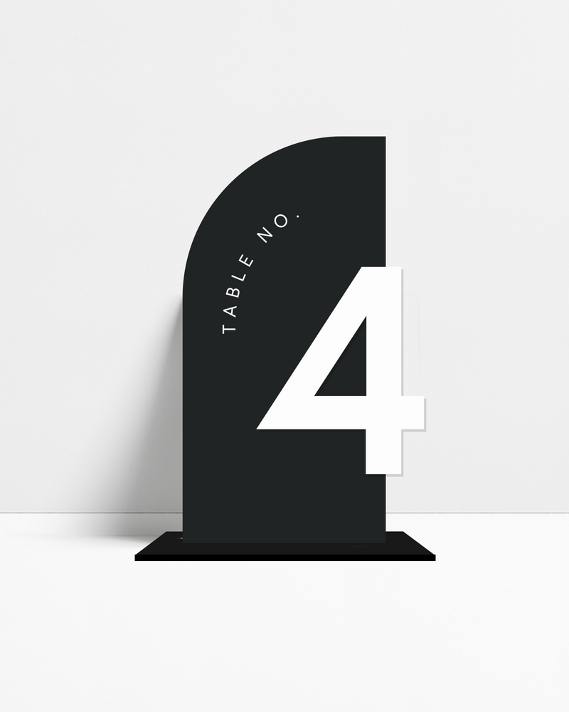 Modern Half Arch Table Numbers