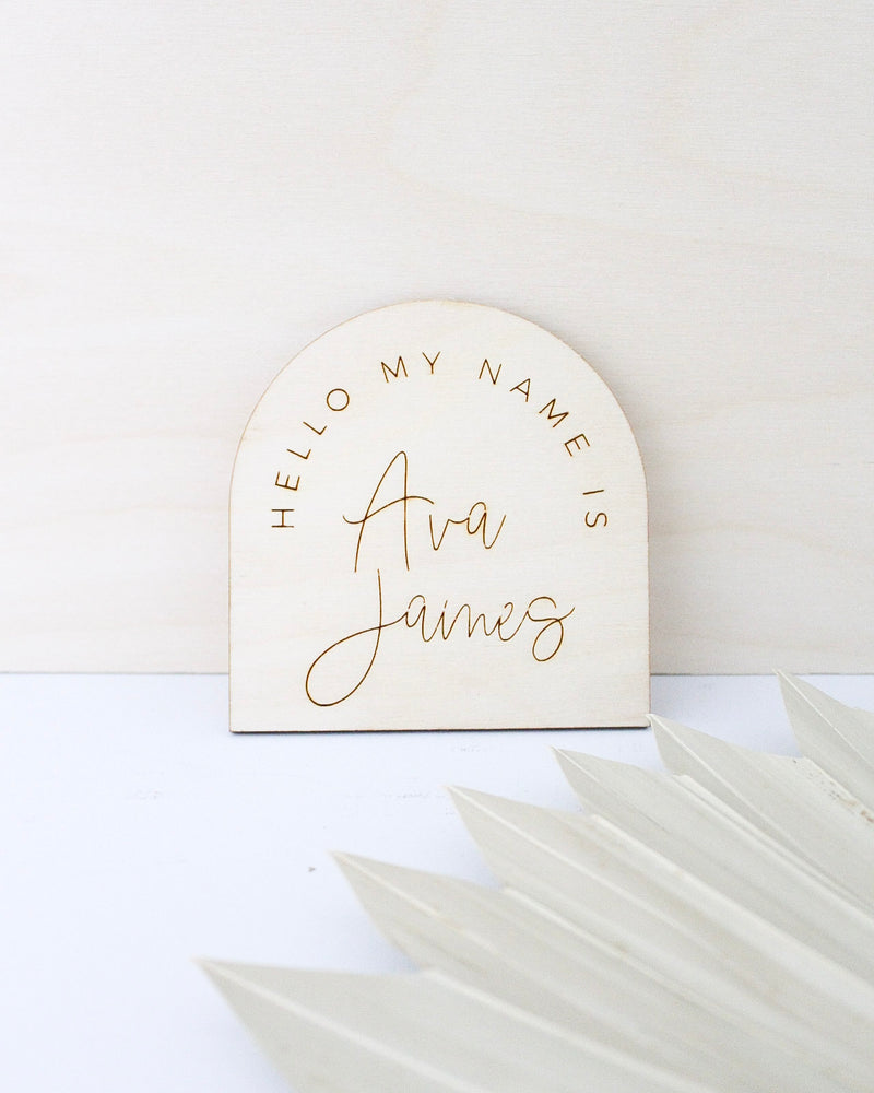 Hello My Name Is Baby Birth Announcement Sign