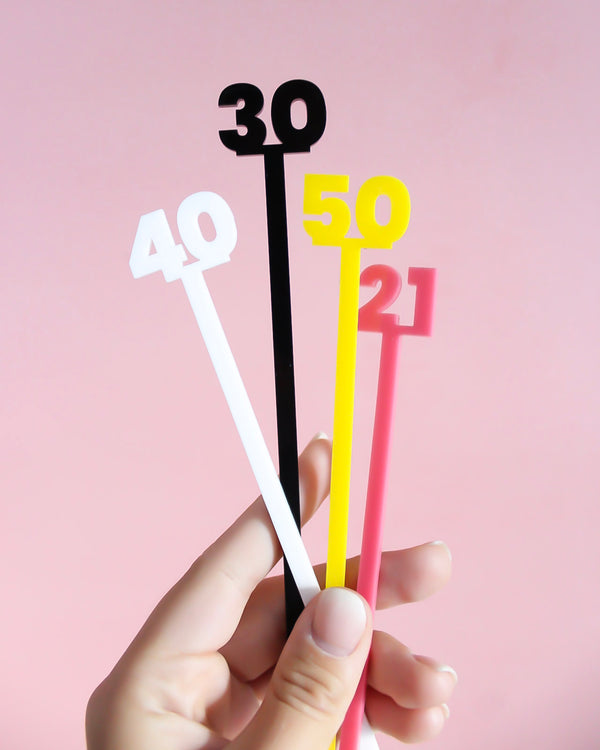 Custom Cut Acrylic Drink Stirrers