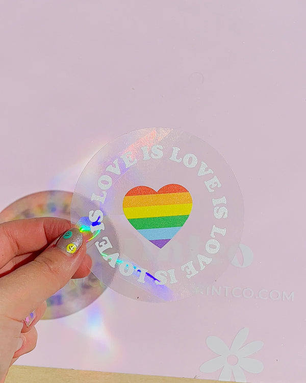 Love Is Love Suncatcher Rainbow Pride