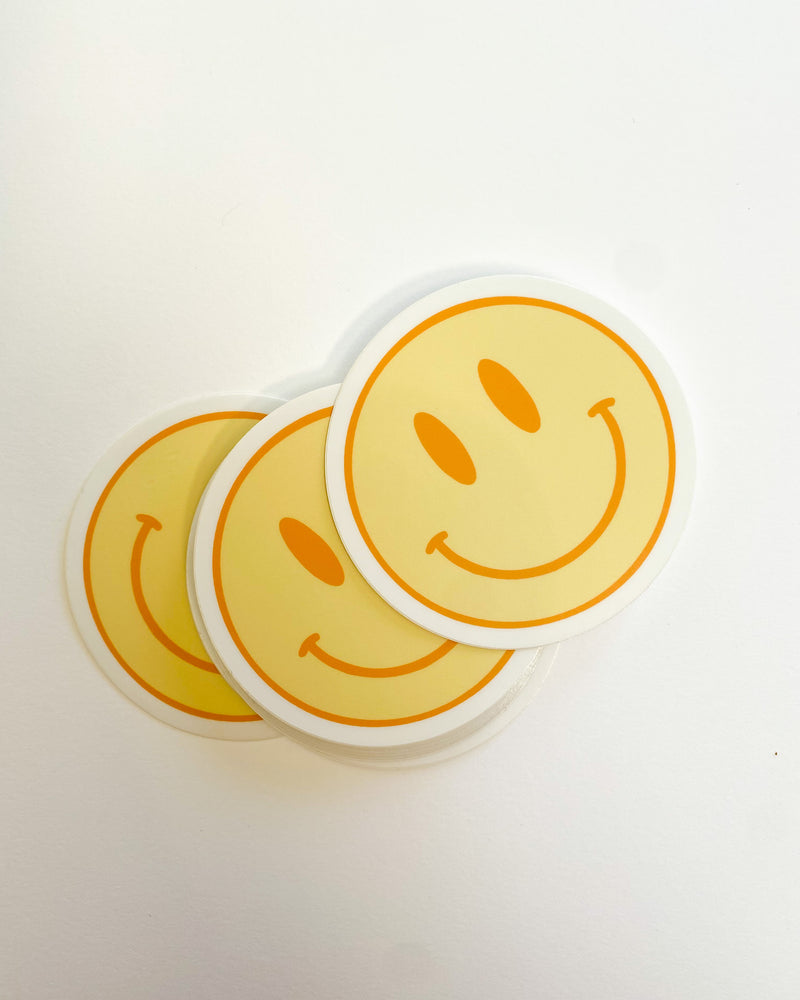 Smiley Face Sticker Yellow
