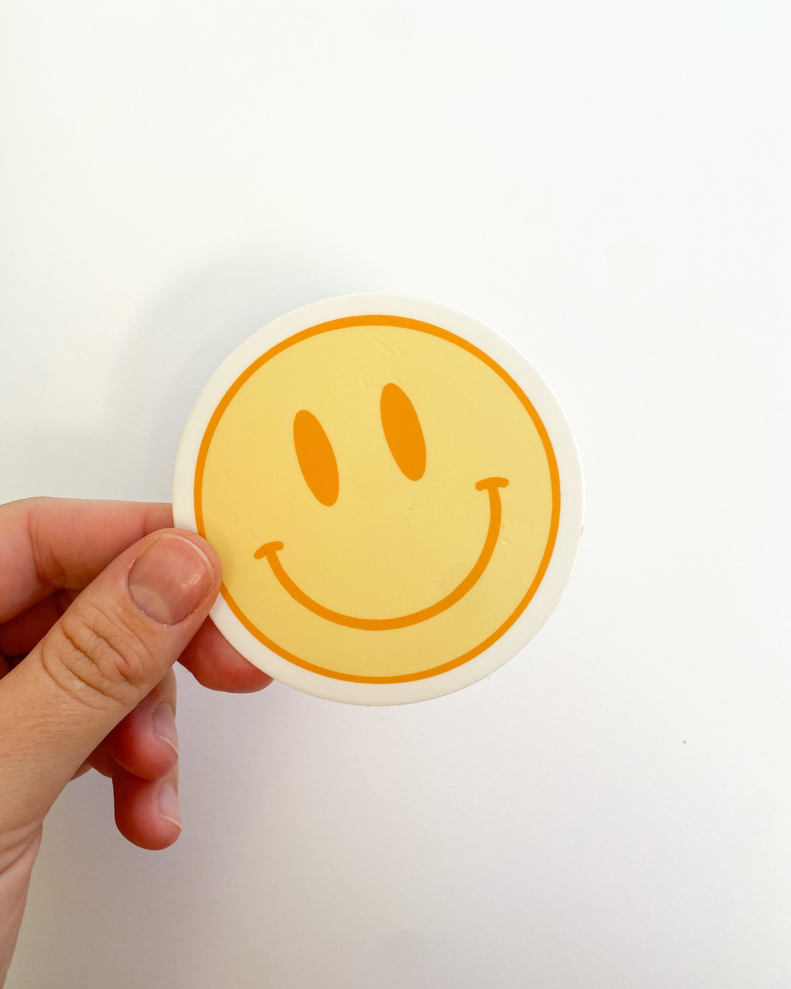 Smiley Face Sticker Yellow