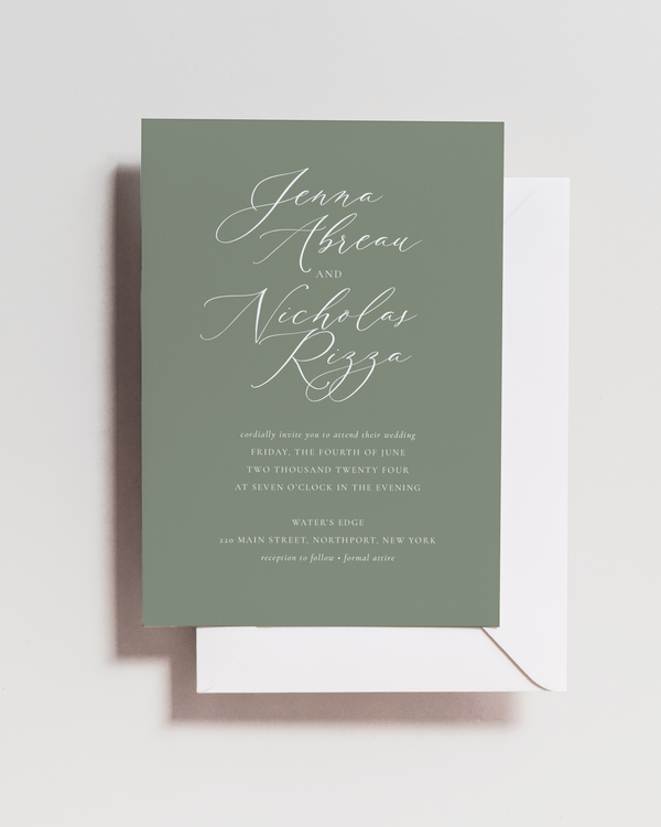 Claire • Wedding Invitation • Green