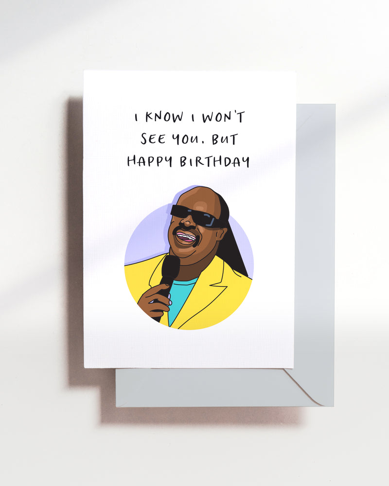 Funny Stevie Wonder Birthday Card