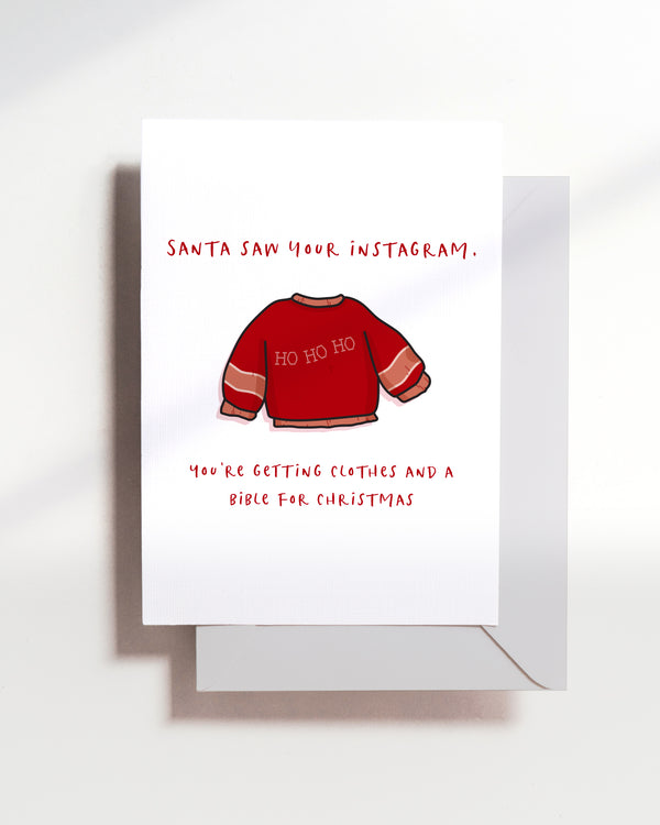 Instagram Ugly Sweater Card