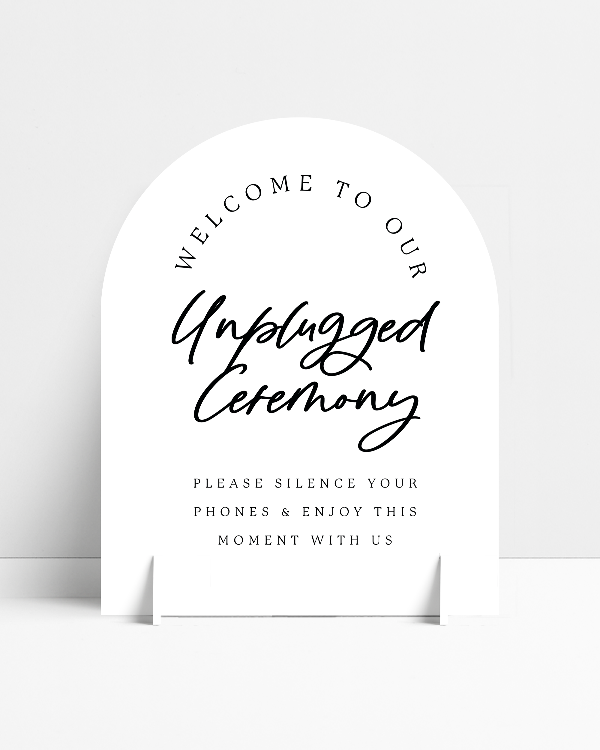 Unplugged Ceremony Wedding Sign • Marigold