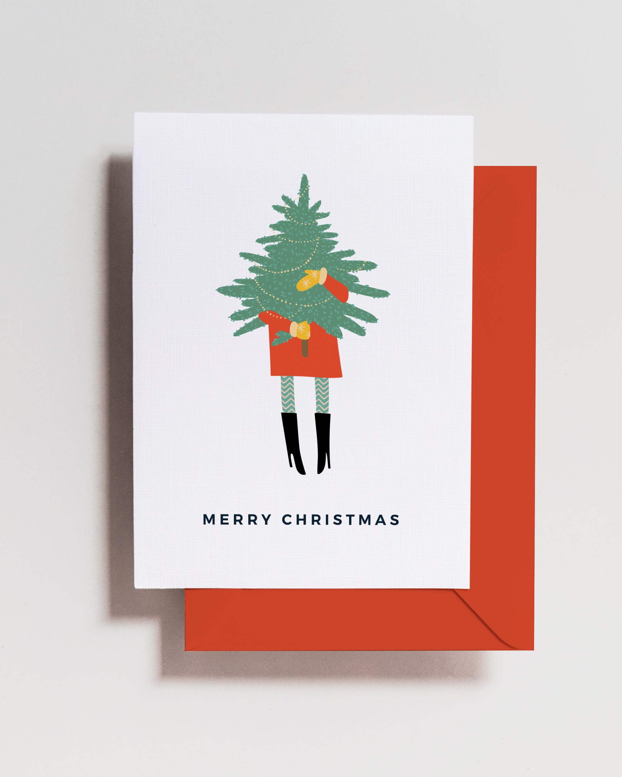 Cute Christmas Girl Card