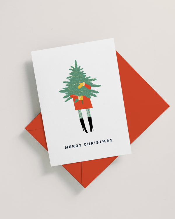 Cute Christmas Girl Card