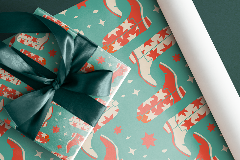 Cowboy Boot Wrapping Paper