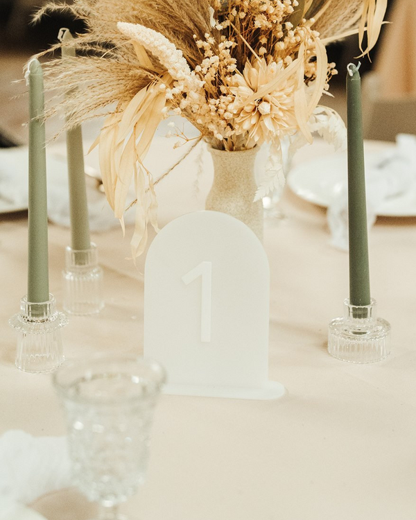 Matte Arch Acrylic Table Numbers