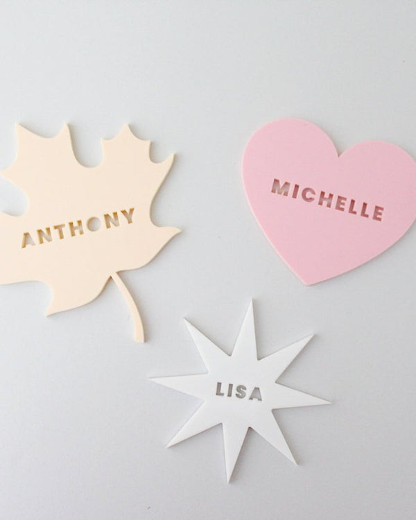 Heart Name Place Setting