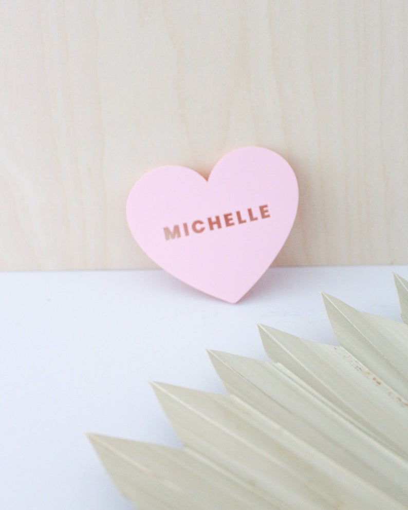Heart Name Place Setting