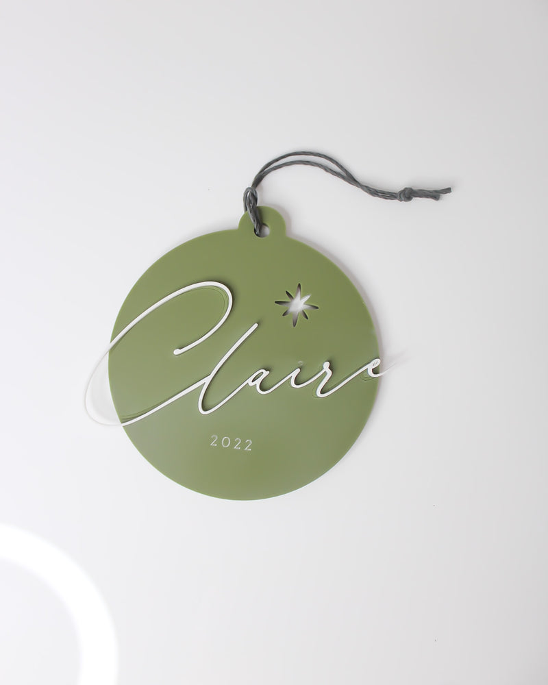 Name Custom Christmas Ornament