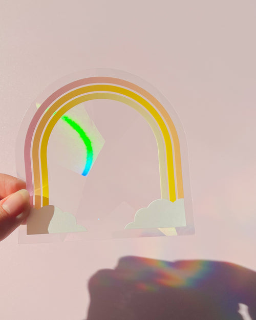 Pastel Rainbow Suncatcher Decal – Rainbow Window Sticker