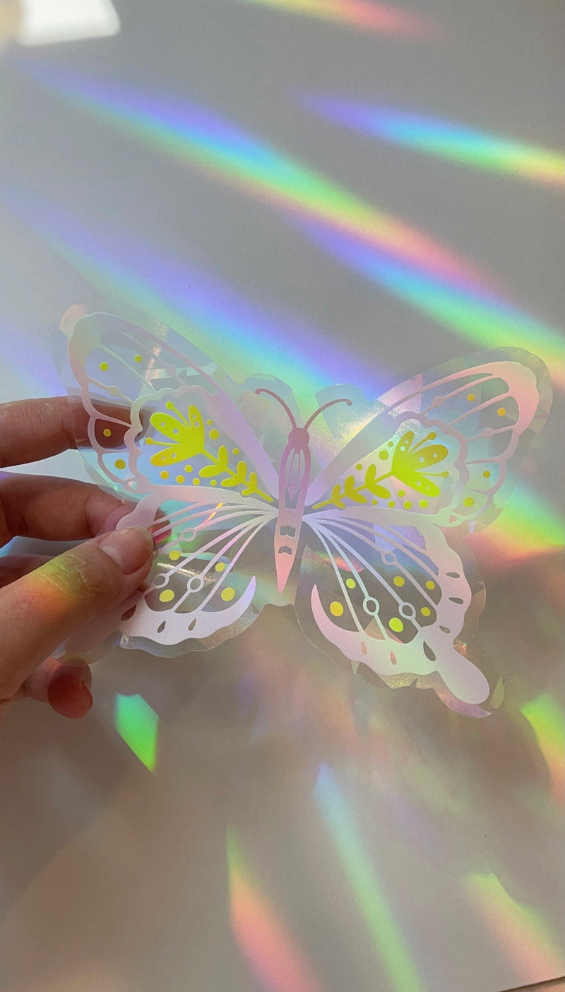 Suncatcher Sticker. Butterfly Sun Catcher. Choose Happiness. Rainbow M –  Madhattersdiary6