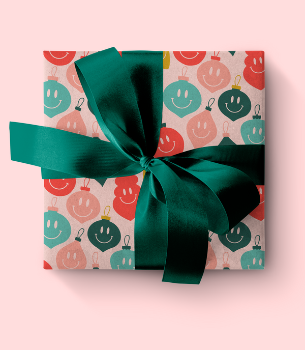 Smiley Christmas Wrapping Paper